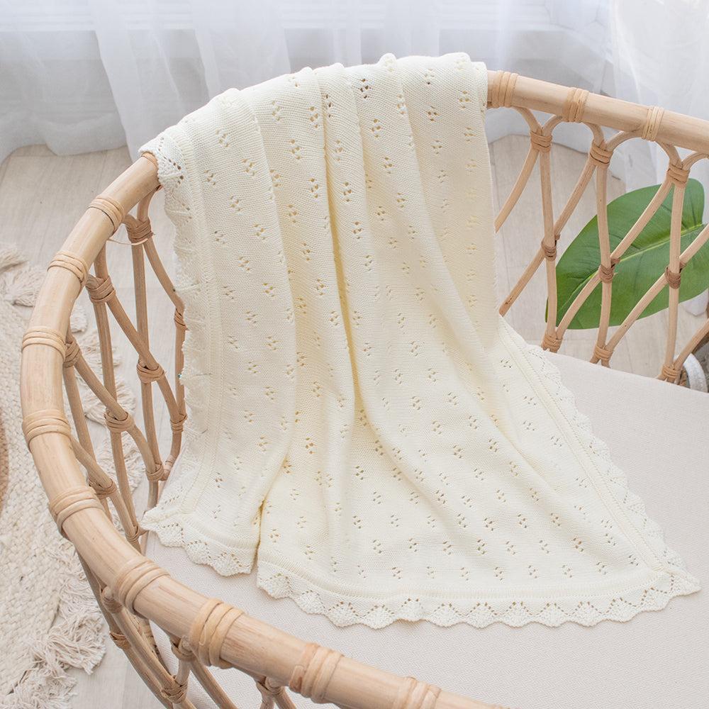 Living Textiles | Bamboo Cotton Heirloom Blanket - Natural