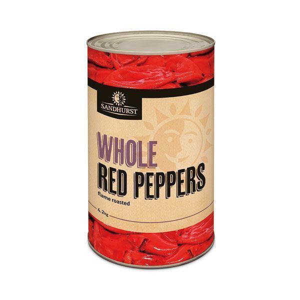 Peppers Red Roasted Whole 4Kg