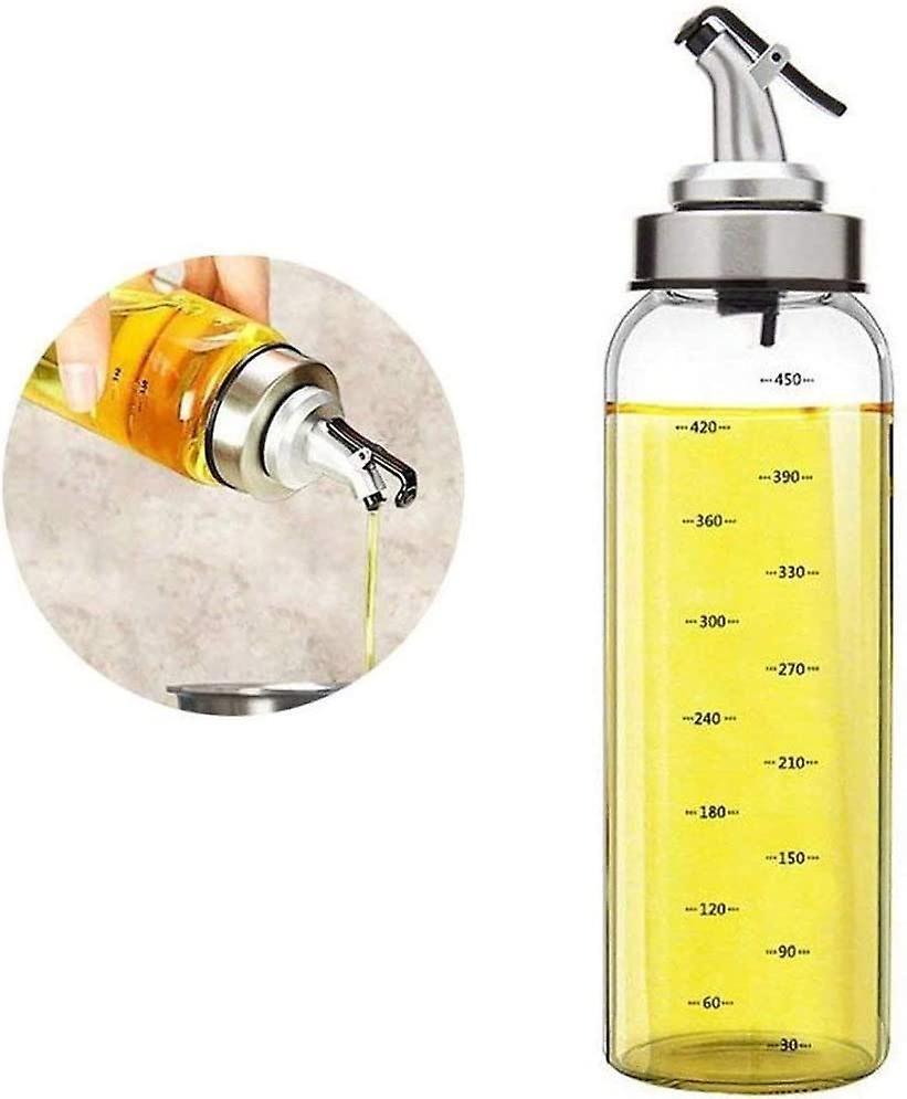 Olive Oil Dispenser - 500ml Lead Free Glass Oil Bottle For Vegetable Olive Oil, Lead Free Glass Oil Bottle