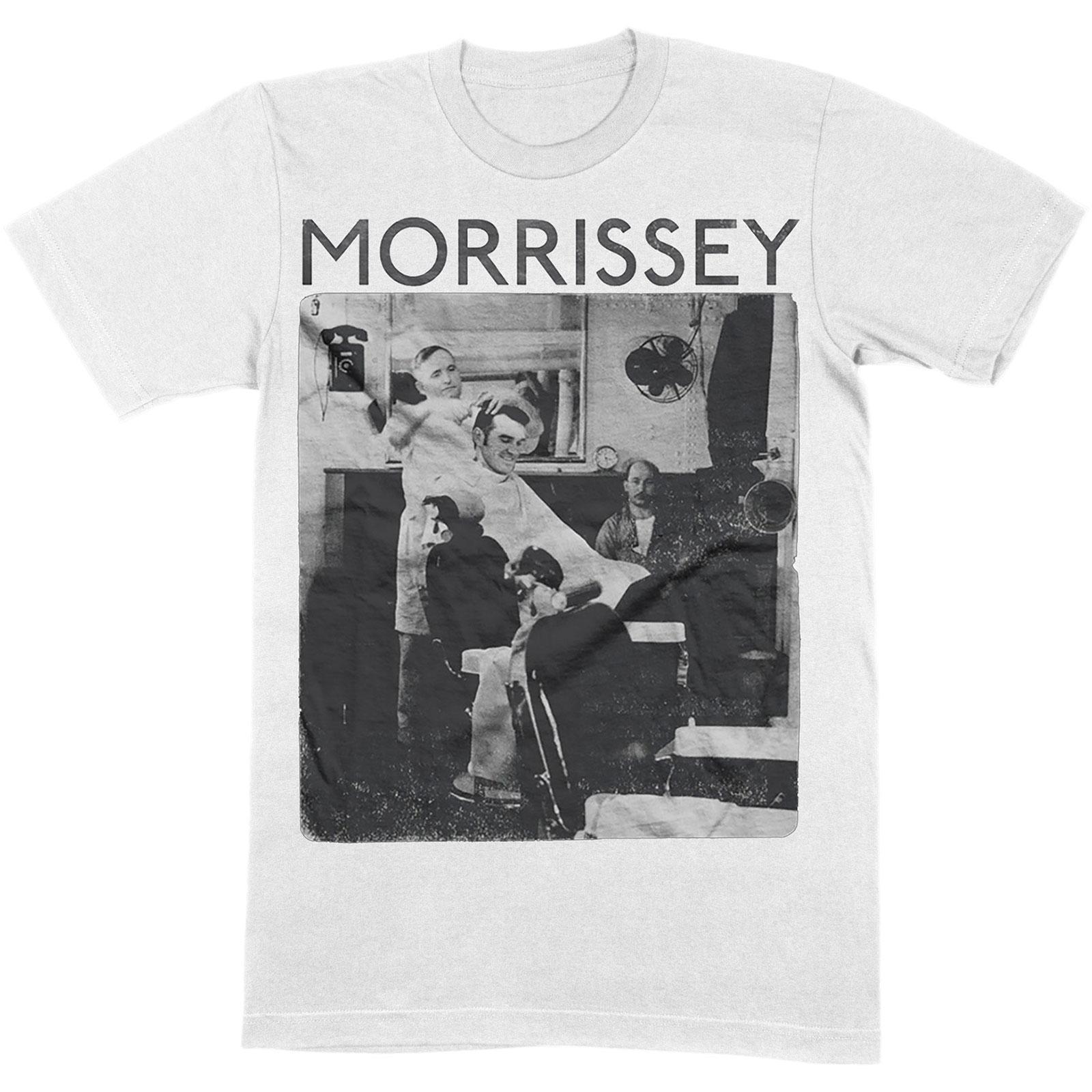 Morrissey Unisex Adult Barber Shop Cotton T-Shirt (White) (M)