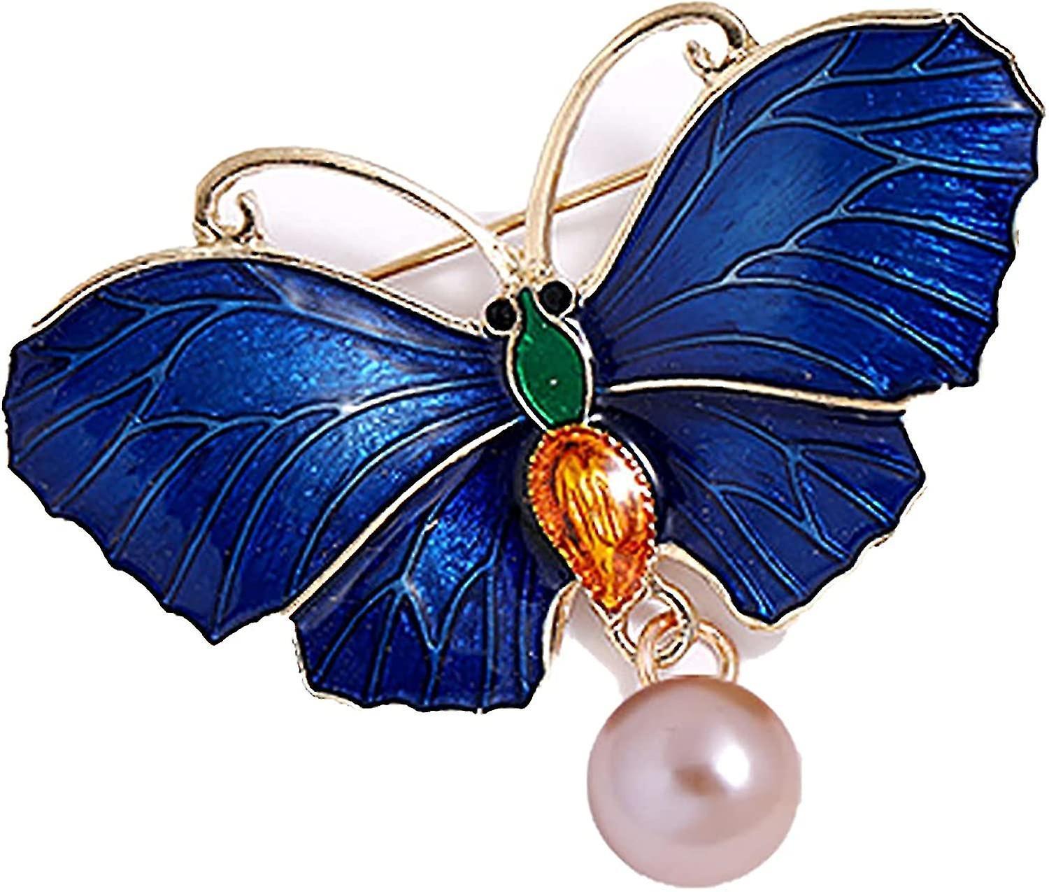 Costume Jewelry For Women Flower Brooch Pins For Women Fashion Crystal Broches Vintage Jewelry Broche Pins (butterfly B)