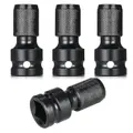 Compatible With4 Pcs Impact Adaptor 1/2 Square Drive To 1/4 Hex Shank Socket Adapter