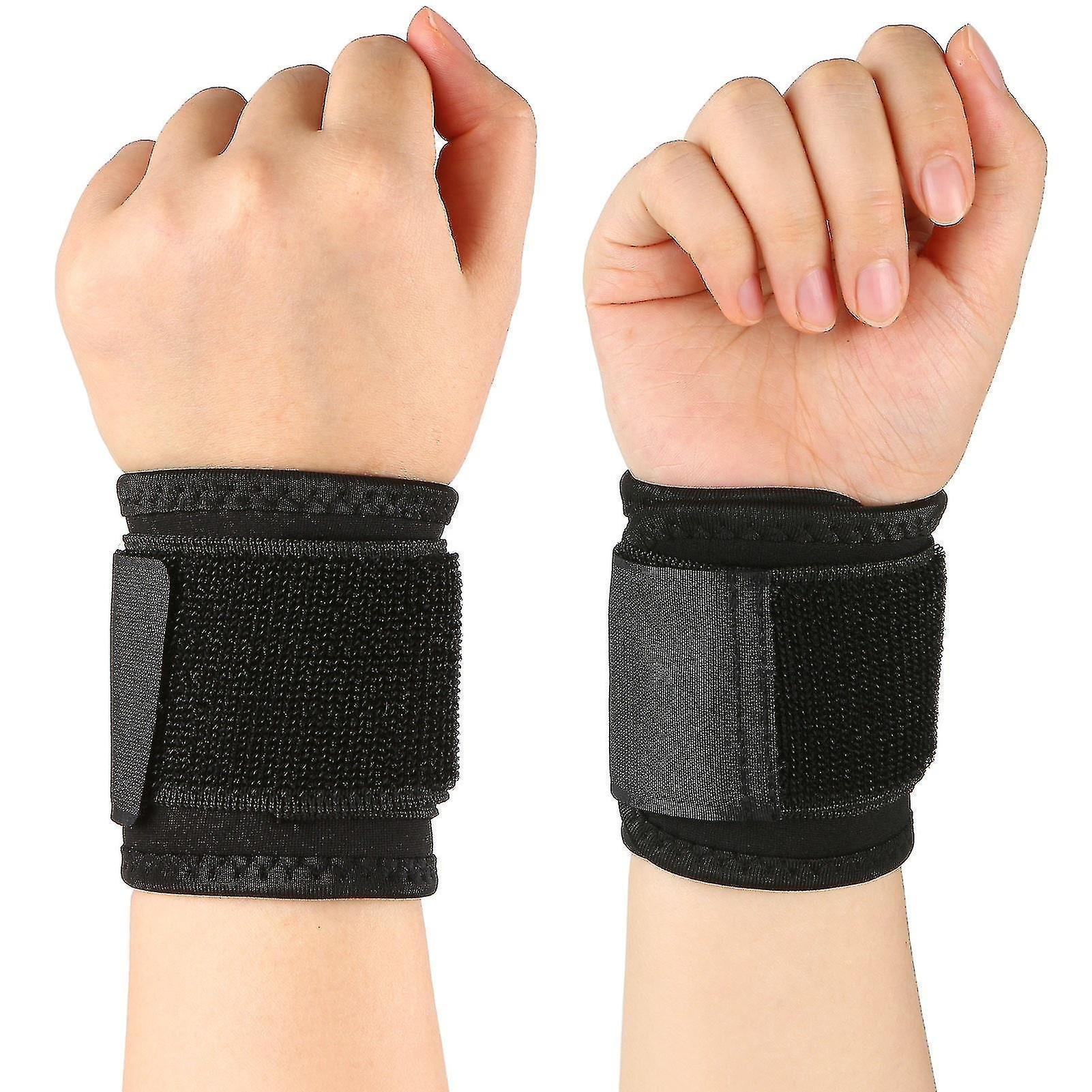 2pcs Wrist Support Brace Wrist Stabilizer Adjustable Wrist Bandages Protector Left And Right Hand Wrist Wraps For Fitness Office Pain Relief