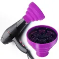 Universal Hair Diffuser Adjustable Hair Dryer Diffuser Nozzle, Purple