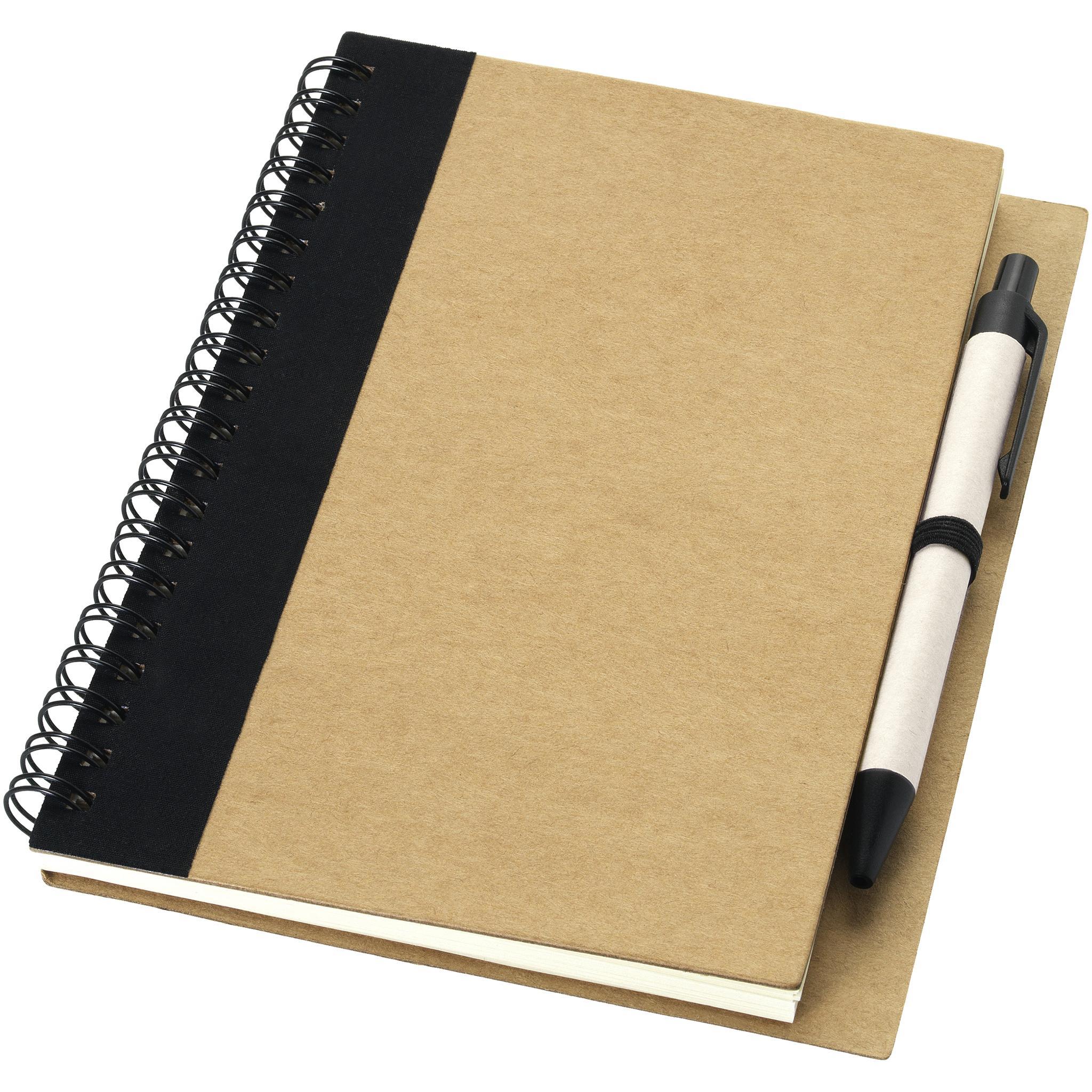 Bullet Priestly Notebook And Pen (Natural/Solid Black) (18 x 12.8 x 1 cm)