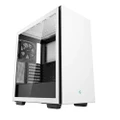 DEEPCOOL CH510 White Mid-Tower ATX Case, ABS+SPCC+Tempered Glass, 1 x 120mm Pre-Installed Fans, 2 x 3.5' Drive Bays, 7 x Expansion Slots