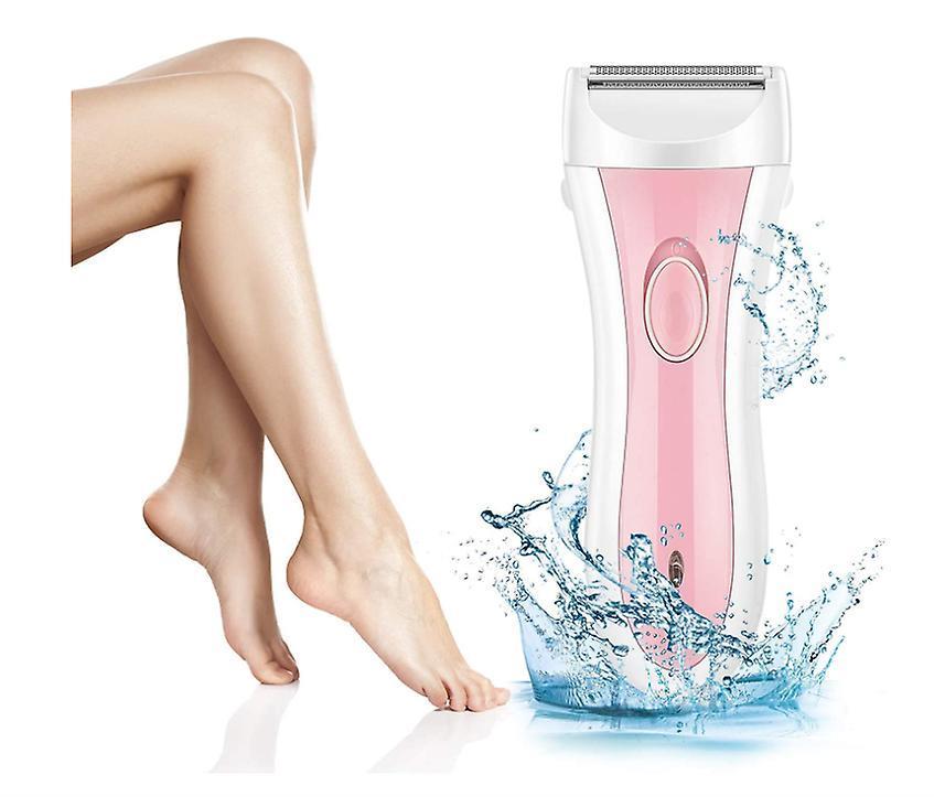Electric Lady Shaver, Wet and Dry Rechargeable Shaver Bikini Trimmer Body Hair Removal for Legs and Underarms Painless, 3 in 1 Blade Easy and Quick Women Shavers(Red)