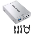 HDMI Capture Card, 1080P HDMI to USB3.0 Game and Live Video Capture with HDMI Loop Out with Microphone Input(White)