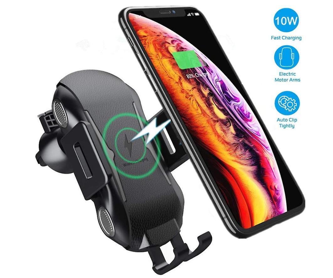 Wireless Car Charger,Qi Wireless Charger Mount,Auto Clamping Gravity Car Mount Air Vent Phone Holder, Compatible with Charge for Samsung Galaxy S10/S10 Plus/S9/S9 plus/S8, iPhone XR/XS/XS Max/X/8(Black)