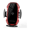 Wireless Charger Car Touch Sensing Automatic Retractable Clip Fast Charging Compatible for iPhone Xs Max/XR/X/8/8Plus Samsung S9/S8/Note 8(Red)