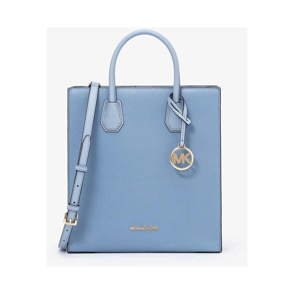 Michael Kors Blue Leather Women's Handbag 35S2GM9T8T-CHAMBRAY-MLT - Elegant Shoulder Bag for Ladies