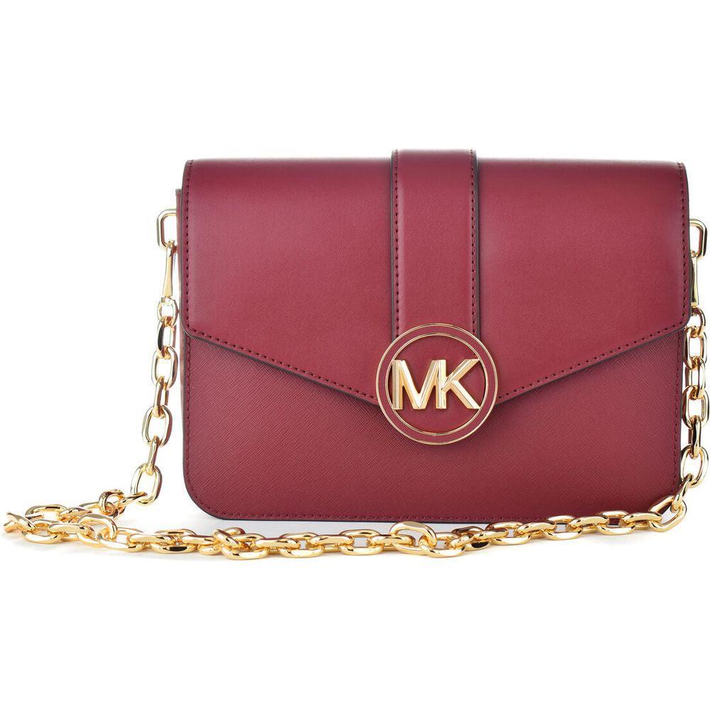 Michael Kors Women's Maroon Leather Handbag 35S2GNML2L - Elegant and Stylish