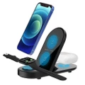3 in 1 Wireless Charger Station, Fast Wireless Charging, Apple Watch, AirPods Charging Station,Compatible for iPhone 12/11/XS MAX/XR/XS/X/8/8 Plus, Samsung Galaxy S20/S10+,（black）