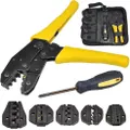 In 1 Terminal Crimping Pliers For Insulated And Non-insulated Connectors With 1 Screwdriver And Cable Crimping Tool Bag