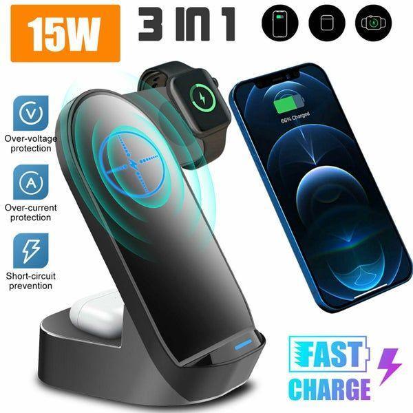 Wireless Charger For iPhone Samsung Air Pods Apple Wacth