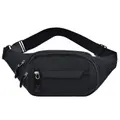Waist Bag, Waterproof Pocket, Men's Women's Running Waist Bag, Adjustable Waist Belt Waist Bag For Outdoor, Sports, Hiking, Travel (1 Piece - Black)
