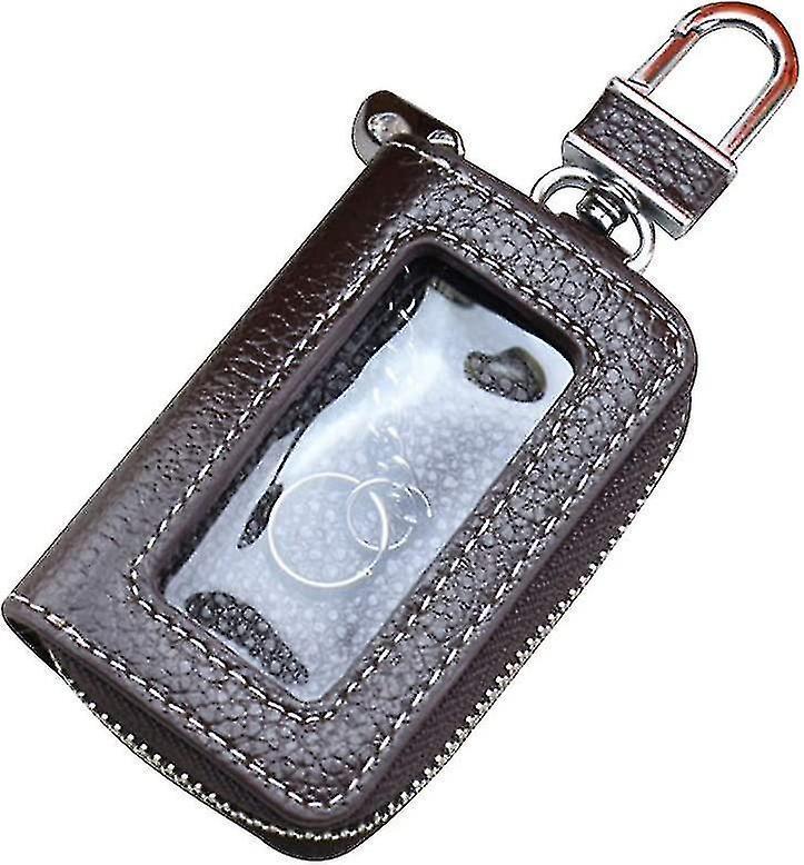 Car Key Case. Leather Car Key Case Wallet Keychain With Zipper Car Remote Key