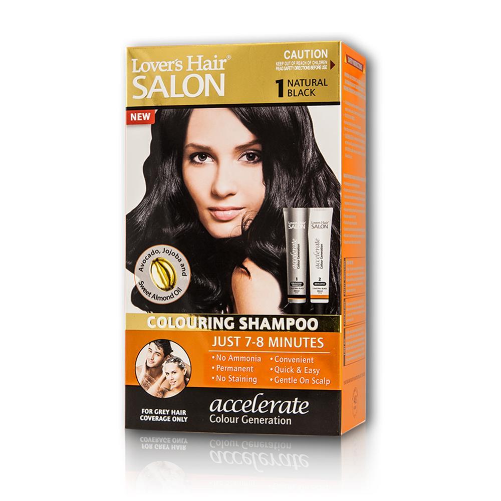 Lover's Hair Salon Colouring Shampoo 1 Natural Black