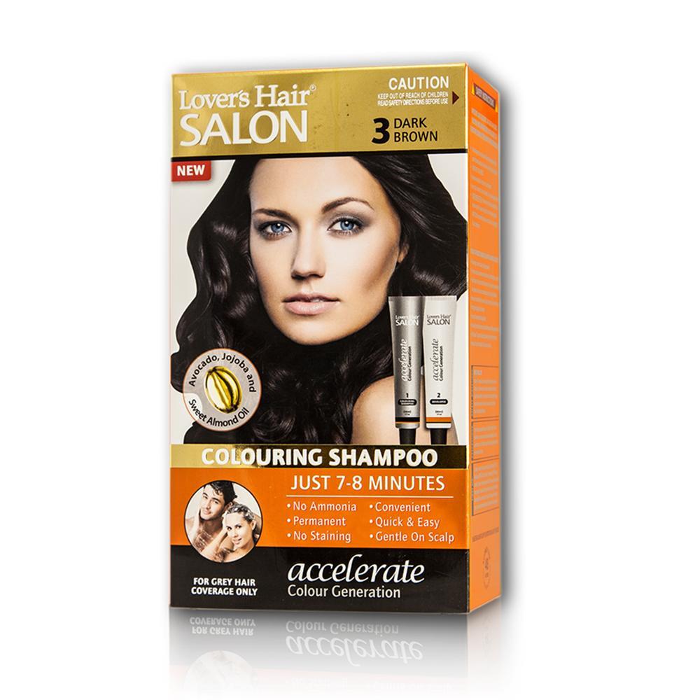 Lover's Hair Salon Colouring Shampoo 3 Dark Brown