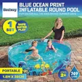 Bestway Inflatable Pool Ocean Print Round 1.80mX38cm Swimming Fun Kids 749Litre