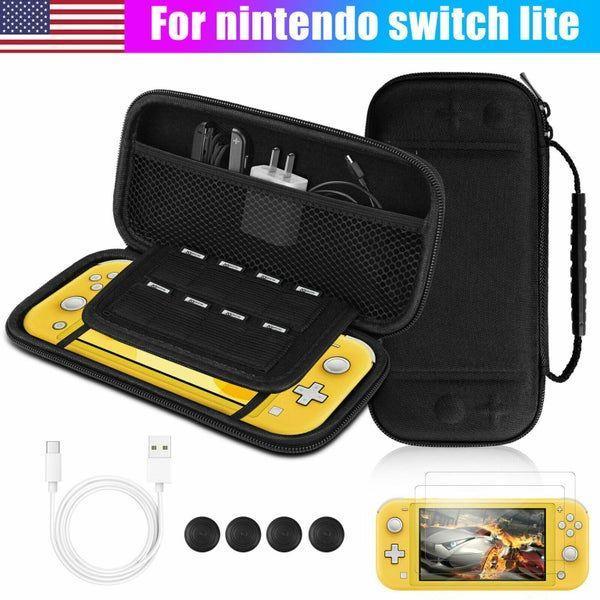 8 in 1 Accessories Carrying Case+Screen Protective Kit for Nintendo Switch Lite