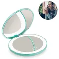 Rechargeable Lighted Makeup Mirror For Travel, 1x And 10x Magnifying