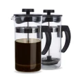Home Master® 2PCE Coffee Tea Plunger 3 Cup Brew Dishwasher Safe Glass 350ml