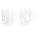 Baccarat Barista Cafe Double Wall Thermal Glass Mugs Set of 2 Size 300ml