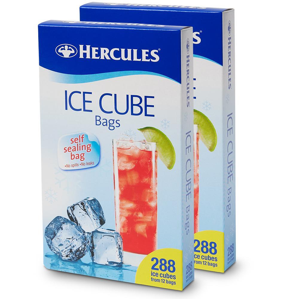 24pc Hercules Ice Cube Self Sealing No Leak Freezer Bags Makes 576 Ice Cubes