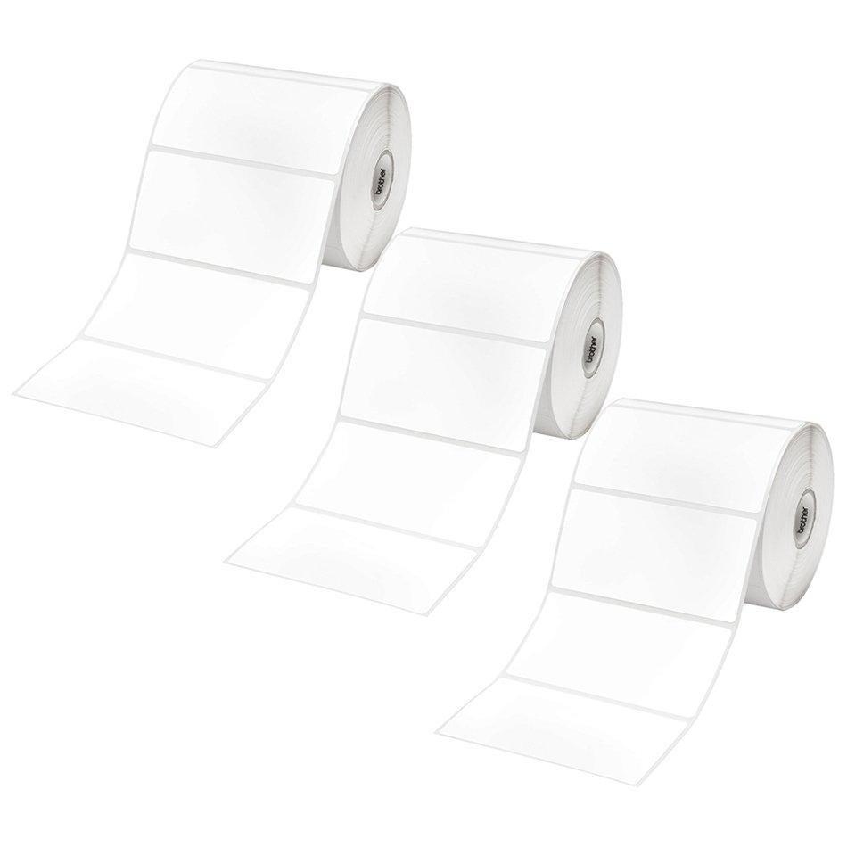 10 x Brother RD-S03C1 RDS03C1 Original Black Text on White Die Cut Label Roll 3PK 102mm x 51mm - 810 labels per roll (30 Rolls in total)