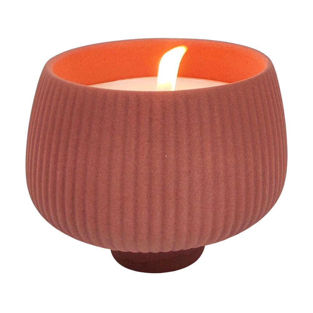 Urban Marlow Ripple Ceramic 225ml Scented Vanilla Candle Home/Room Decor Pink