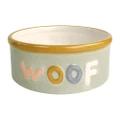 Urban 18cm Perfect Pets Woof Ceramic Dog Puppy Bowl Feeding/Drinking Dish Mint