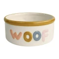 Urban 18cm Perfect Pets Woof Ceramic Dog Puppy Bowl Feeding/Drinking Dish White