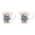 2x Urban Best Ever Mum 470ml Ceramic Mug Hot Coffee/Tea Drinkware w/Handle White