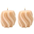 2x Urban Swirl 8cm Vanilla Scented Candle Home Fragrance Tabletop Decor Honey