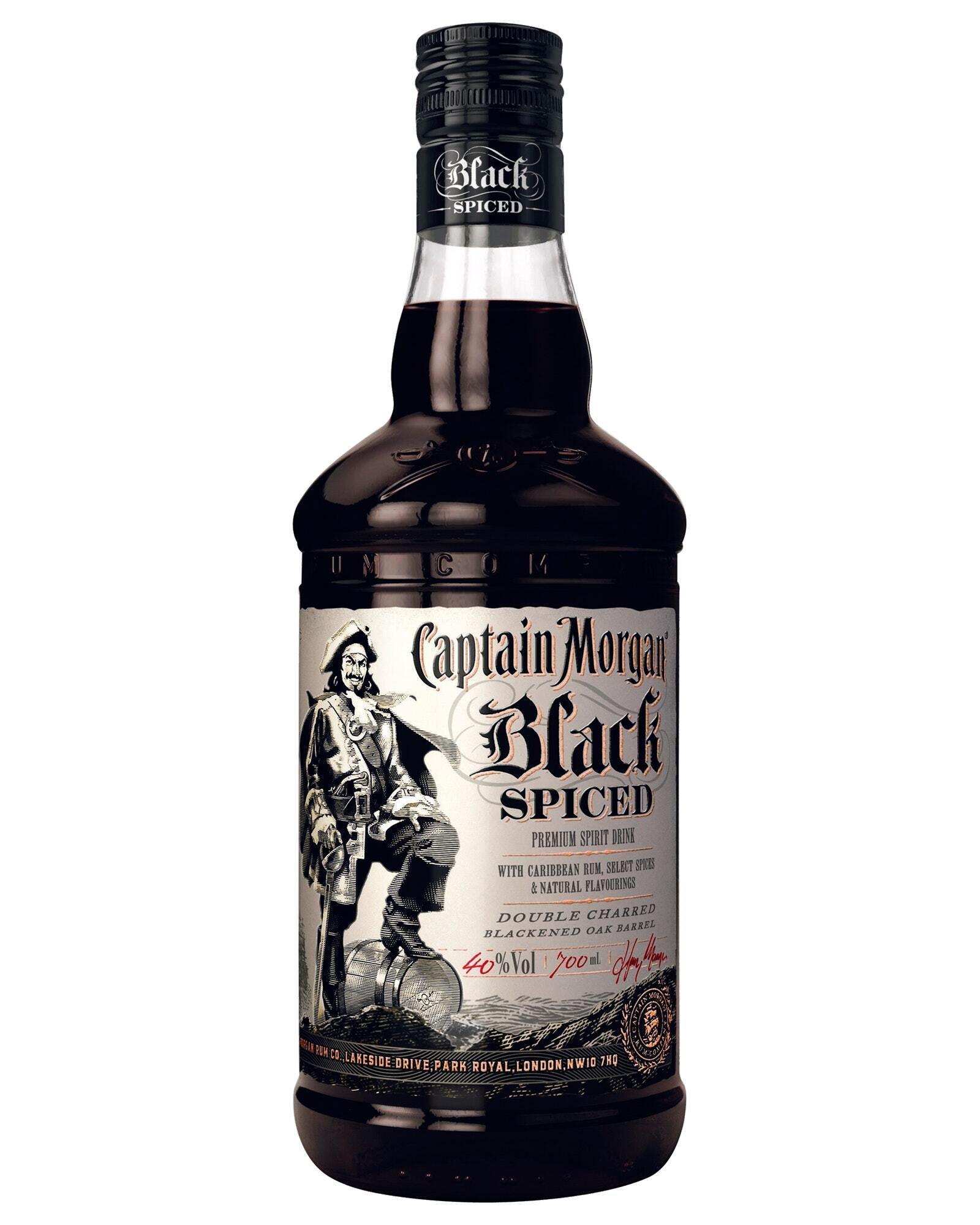 Captain Morgan Black Spiced Rum 700mL Bottle