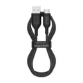 Mophie 2M Essential USB-A to USB-C Charging Cable - Black, Soft Braided Nylon,
