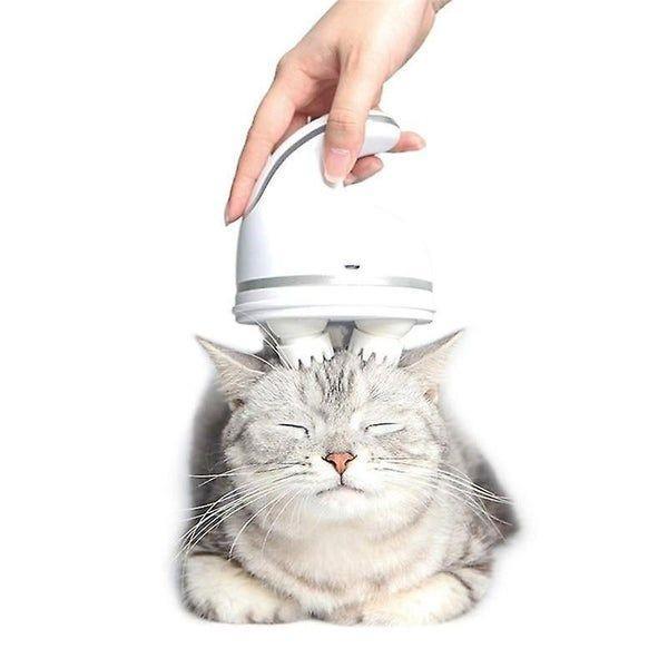 Electric Cat Toy Pet Head Massager Cats Handheld Massage Brush Automatic