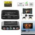Component RGB RCA VGA to HDMI AV Converter Adapter Box for VHS DVD PS2 Xbox Wii
