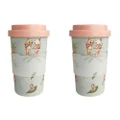2x Urban 400ml May Gibbs Eco Mug Travel Drinking Cup Coffee Tumbler w/ Lid Pink