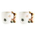 2x Urban Country Bunny 14cm Ceramic Mug Coffee/Tea Cup Drinkware w/ Handle White