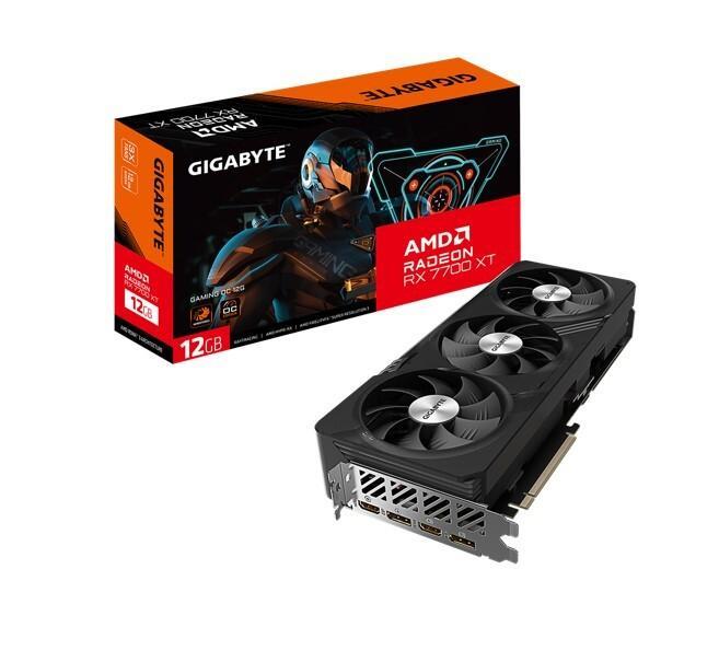 Gigabyte AMD Radeon RX 7700 XT Gaming OC 12G Video card PCI-E 4.0 GDDR6 2x DP2.1 2x HDMI 2.1(NEW) 9.6