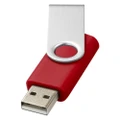 Bullet Rotate Basic USB Flash Drive (Red/Silver) (2GB)