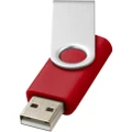 Bullet Rotate Basic USB Flash Drive (Pack of 2) (Red/Silver) (2GB)