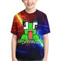 Goodgoods Kids Boys T Shirts 3D Printed Cartoon Graphic Round Neck Short Sleeve Top(Style D,#130)