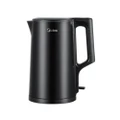 Midea 1.7L Double Wall Kettle Black 304 Stainless Steel Quiet Boil Boiler with patent coating-K
