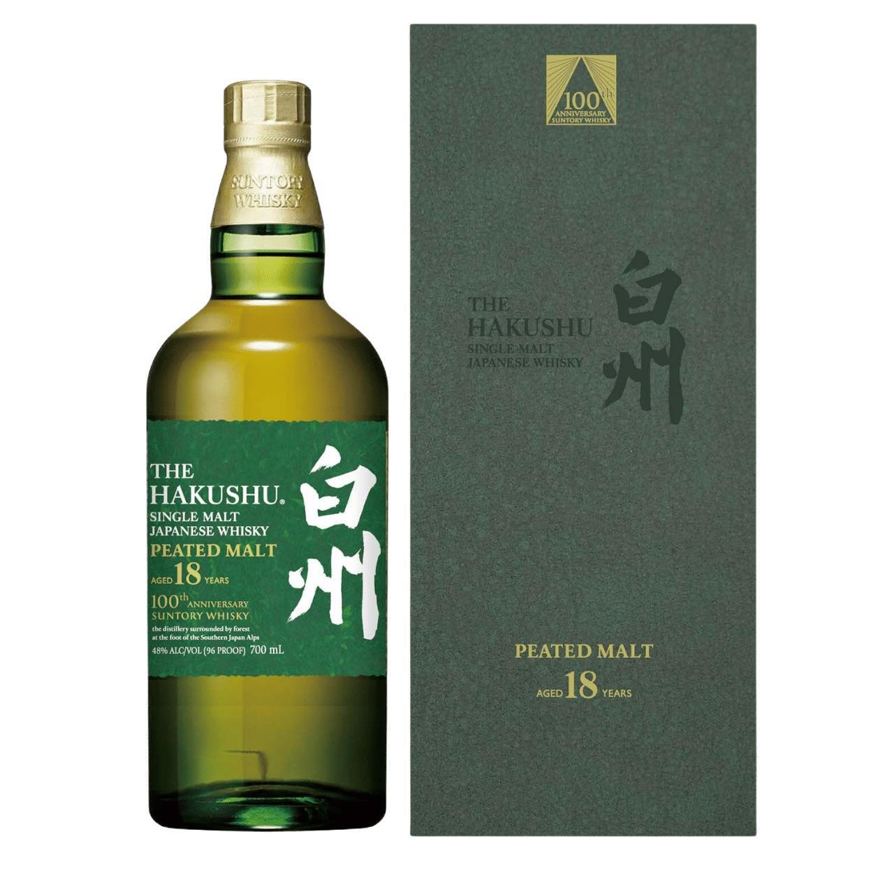 Hakushu 18 Year Old Single Malt Japanese Whiskey 100th Anniversary Edition 700mL