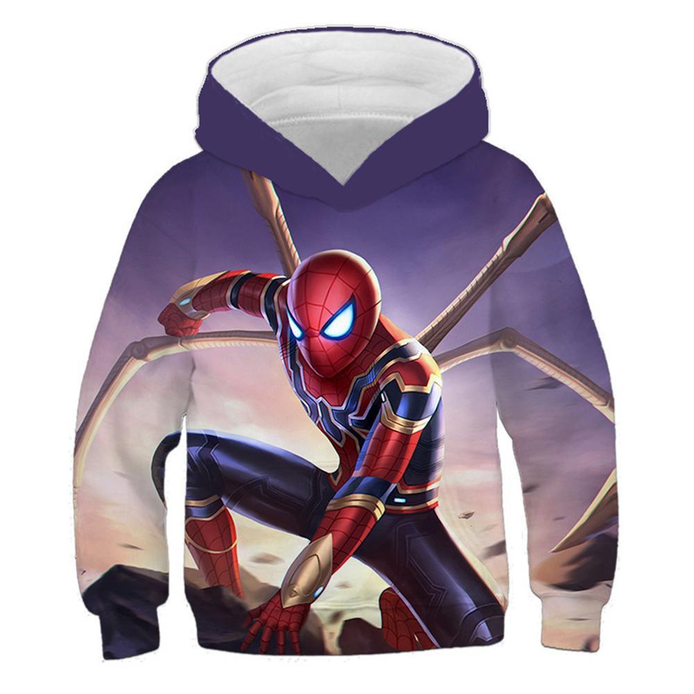 Vicanber Spider Man Themed Printing Kid's 3D Sweater Popular Unisex Hooded Coat Hoodies Sweatshirt(Style B,6-7 Years)