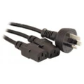 2m Avico Power Cord 3pin AC Plug To "Kettle Plugs" 2xIEC Socket