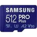 Samsung Pro PLUS 512GB Micro SDXC with Adapter, up to 180MB/s Read, up to